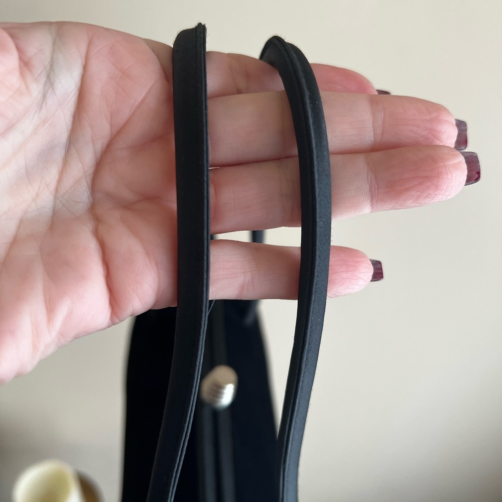 Vintage, 1960’s Black Framed Double Handles Satin/Velvet Small Handbag. - Picture 6 of 11